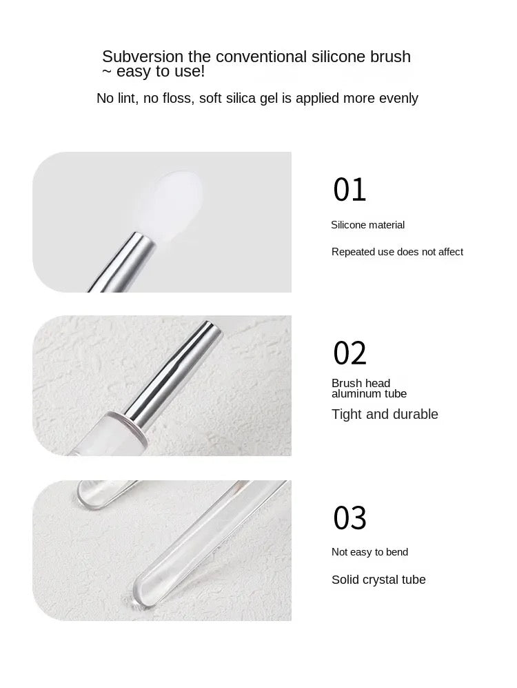 2pcs Multi-use Nail Art Silicone Rubbing Brush/Rod