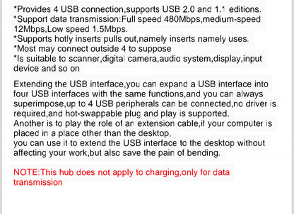 4 Port USB Hub