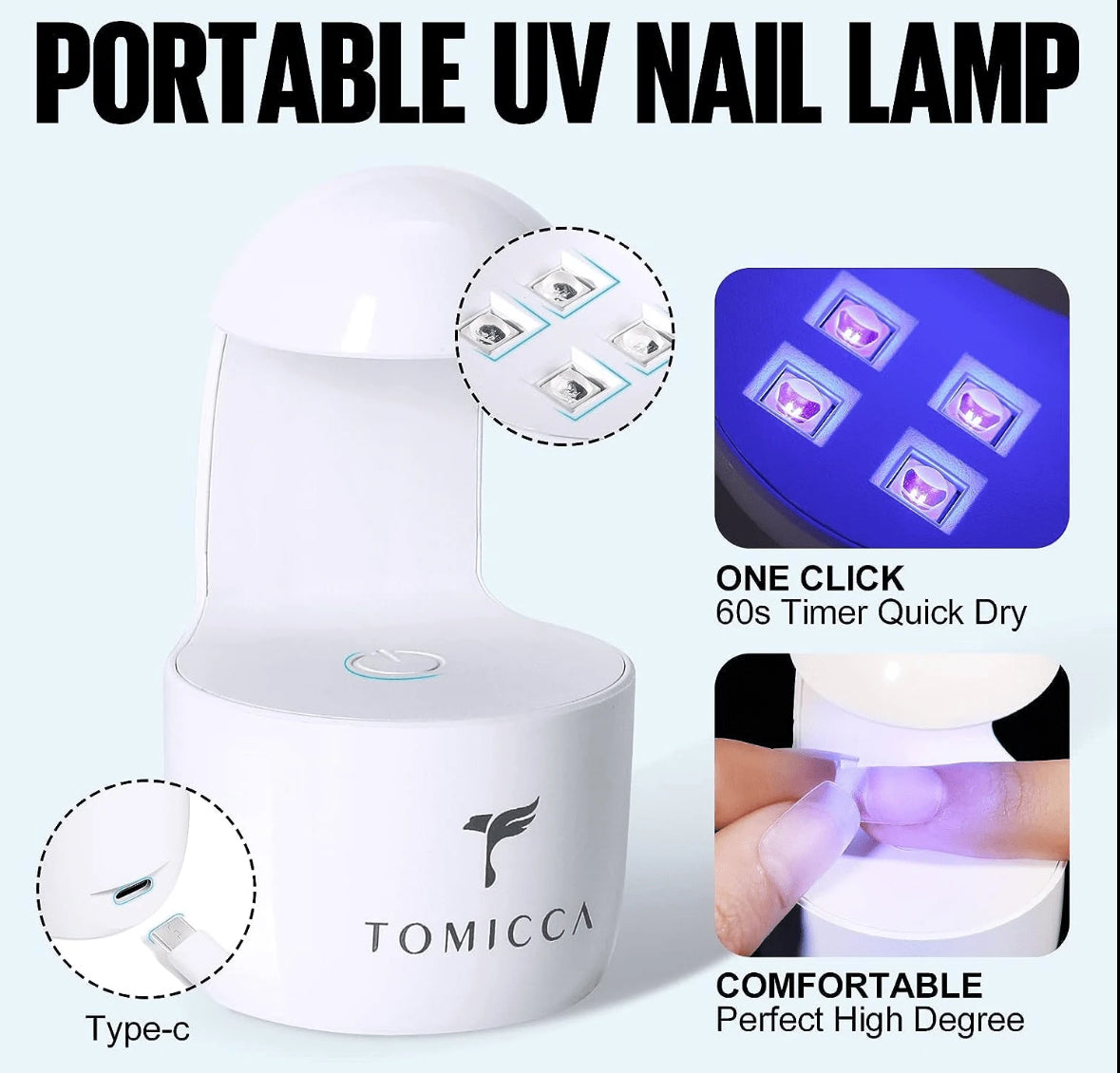 Mini UV/LED Nail Lamp - USB Powered