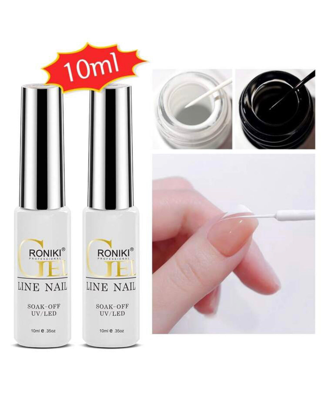 2pcs Set Liners Duo (Black & White) - 10ml