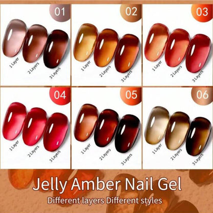 15ml - 6pcs Amber Jelly UV/LED Gel Polish SET
