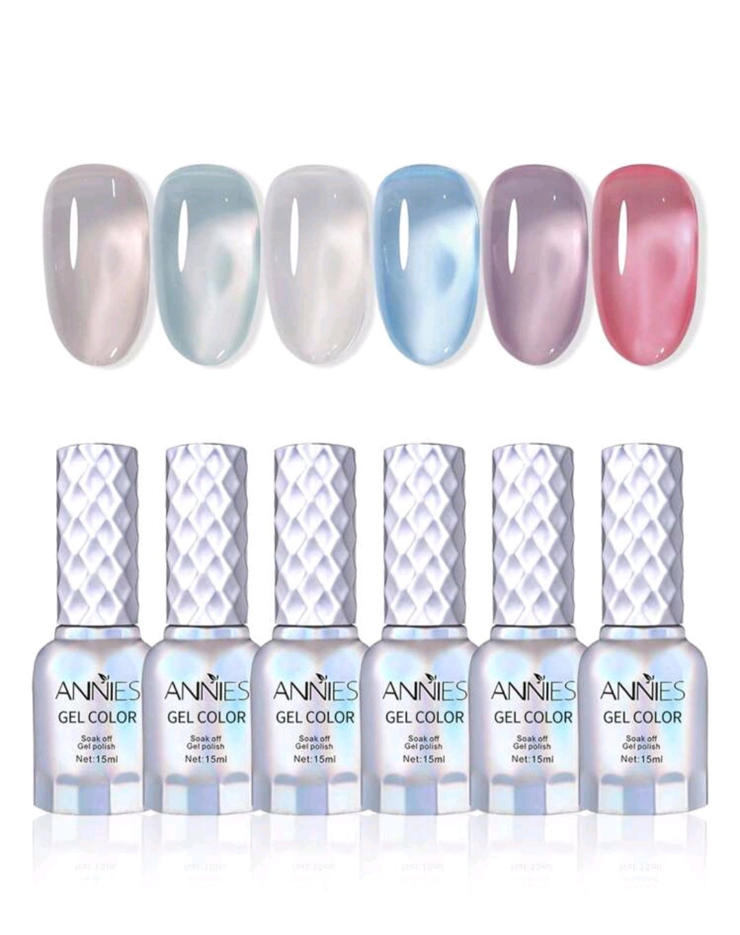 {{ GelPolish_USA }} {{ magnetic_gelpolish}} 6pcs Ice Translucent {{ Gelpolish_usa}} {{ Gel_polish}} 15ml - 6pcs Ice Translucent Jelly UV/LED Gel Polish SET - {{ UV_Drying_machine}} - {{ Powerful_LED_Nail_Dryer}} {{ Gelish }} {{Gel_nail_polish}} {{ Orly}}