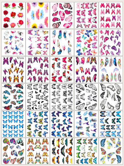 30sheets Butterfly Pattern Nail Art Sticker, GelPolish USA