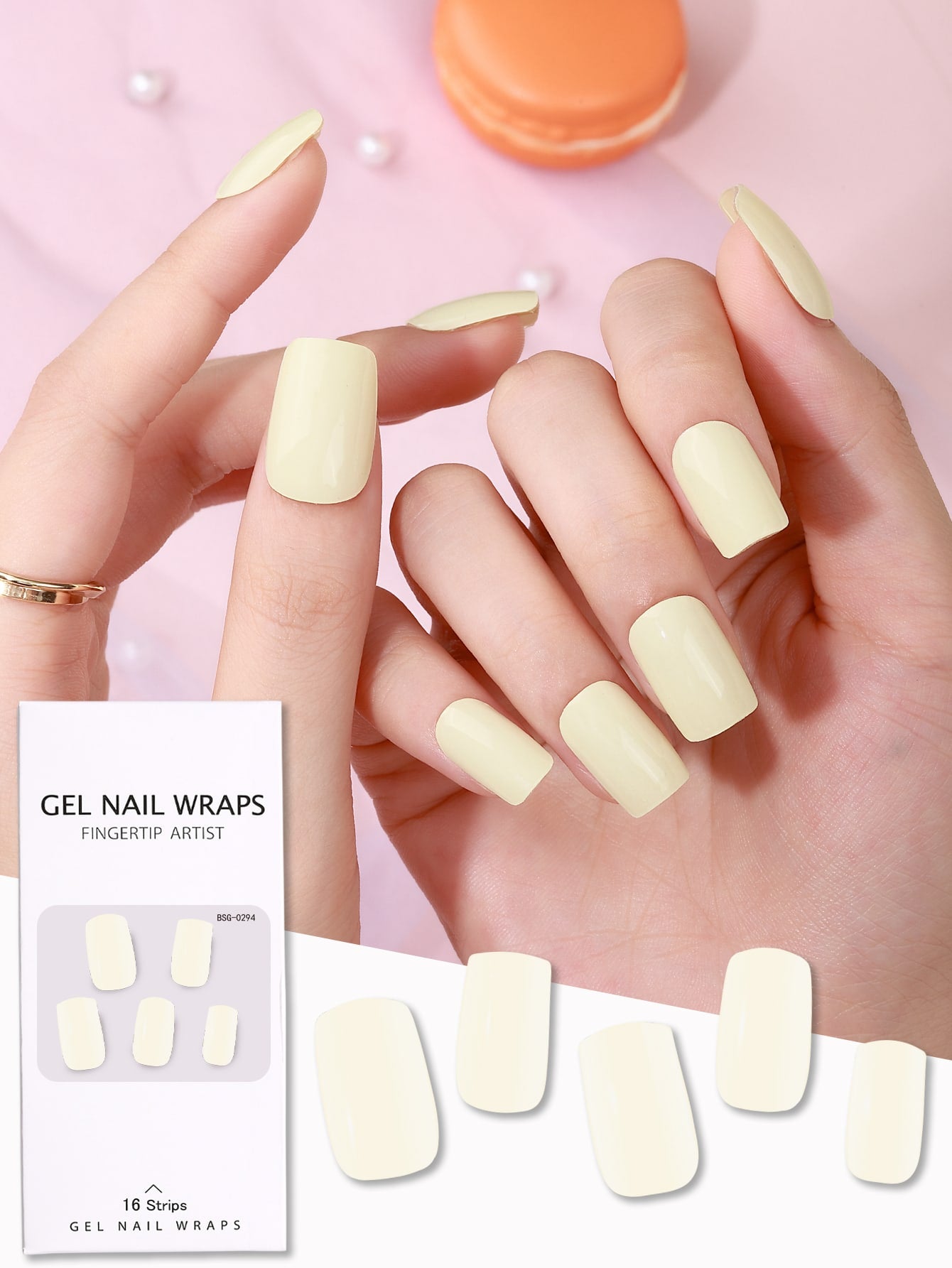 {{ GelPolish_USA }} {{ magnetic_gelpolish}} Beige {{ Gelpolish_usa}} {{ Gel_polish}} 1 Box Long Lasting 16 Semi-cured Nail Stickers With 1 Nail File And 1 Remover Stick - {{ UV_Drying_machine}} - {{ Powerful_LED_Nail_Dryer}} {{ Gelish }} {{Gel_nail_polish}} {{ Orly}}