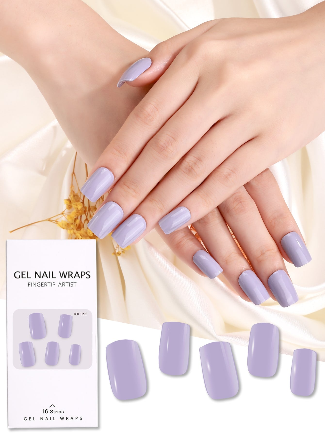 {{ GelPolish_USA }} {{ magnetic_gelpolish}} Mauve Purple {{ Gelpolish_usa}} {{ Gel_polish}} 1 Box Long Lasting 16 Semi-cured Nail Stickers With 1 Nail File And 1 Remover Stick - {{ UV_Drying_machine}} - {{ Powerful_LED_Nail_Dryer}} {{ Gelish }} {{Gel_nail_polish}} {{ Orly}}