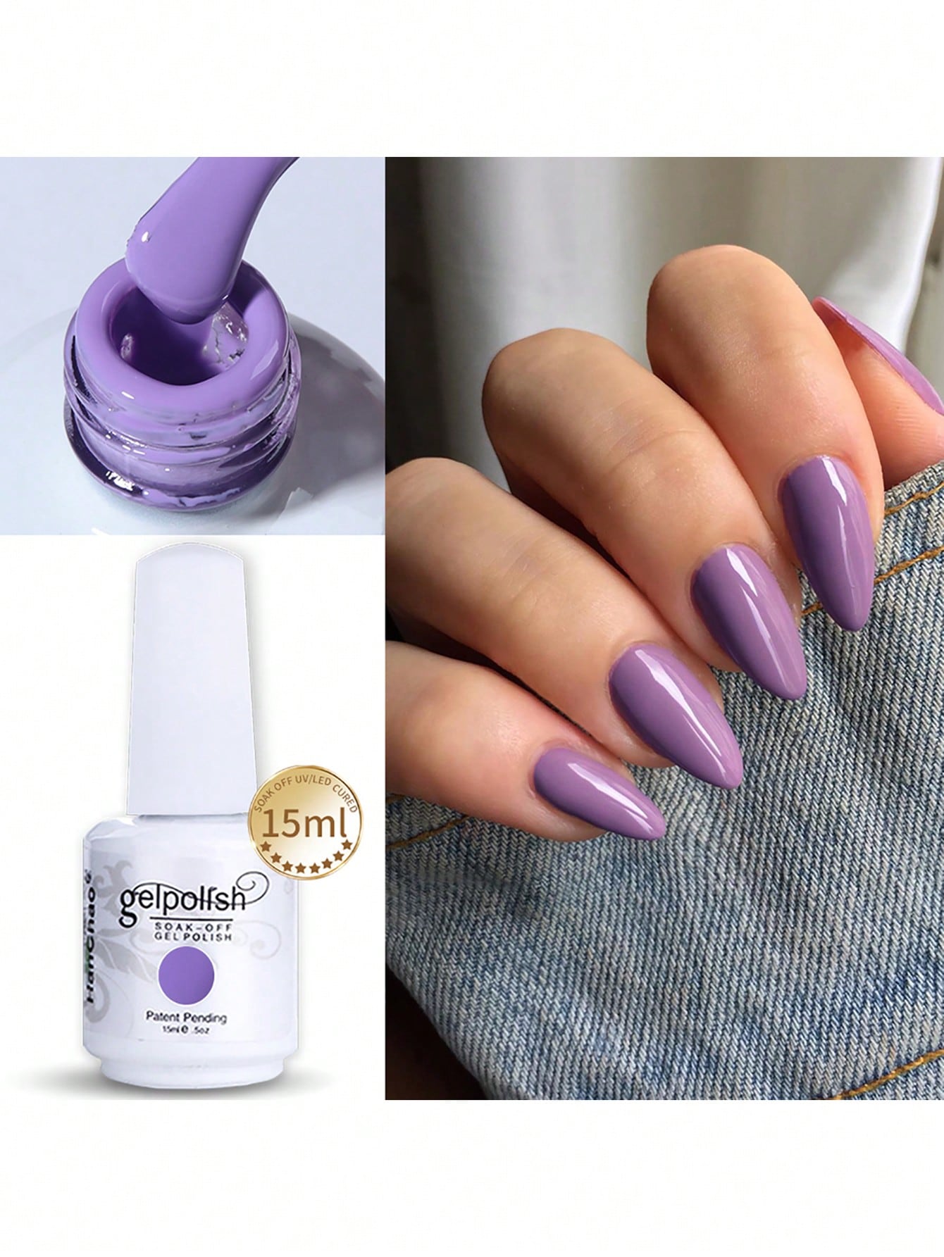 {{ GelPolish_USA }} {{ magnetic_gelpolish}} Mauve Purple {{ Gelpolish_usa}} {{ Gel_polish}} 15ml Gel Nail Polish - Soak Off LED/UV - {{ UV_Drying_machine}} - {{ Powerful_LED_Nail_Dryer}} {{ Gelish }} {{Gel_nail_polish}} {{ Orly}}