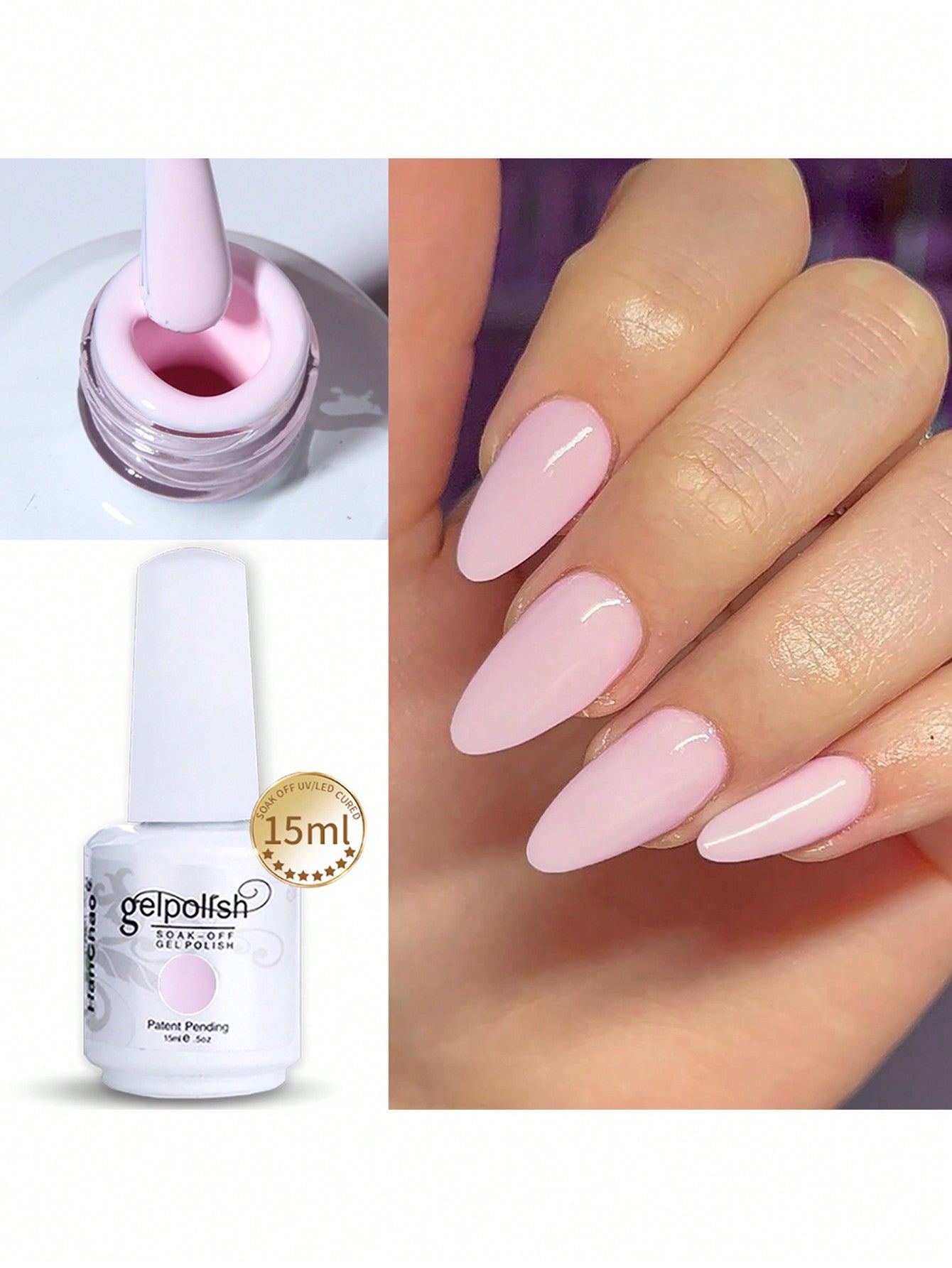 {{ GelPolish_USA }} {{ magnetic_gelpolish}} Baby Pink {{ Gelpolish_usa}} {{ Gel_polish}} 15ml Gel Nail Polish - Soak Off LED/UV - {{ UV_Drying_machine}} - {{ Powerful_LED_Nail_Dryer}} {{ Gelish }} {{Gel_nail_polish}} {{ Orly}}