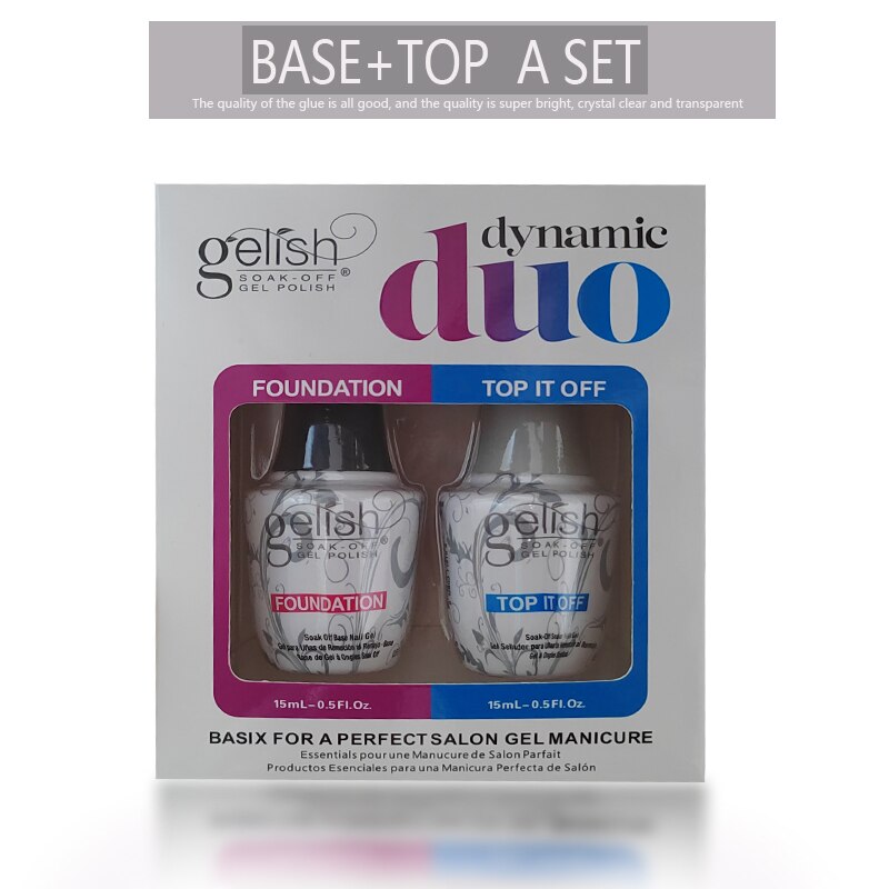 {{ GelPolish_USA }} {{ magnetic_gelpolish}} Gelish DUO {{ Gelpolish_usa}} {{ Gel_polish}} New Gelish Duo 2 Pcs Gel UV/LED Gelish Top and Base Coat - {{ UV_Drying_machine}} - {{ Powerful_LED_Nail_Dryer}} {{ Gelish }} {{Gel_nail_polish}} {{ Orly}}