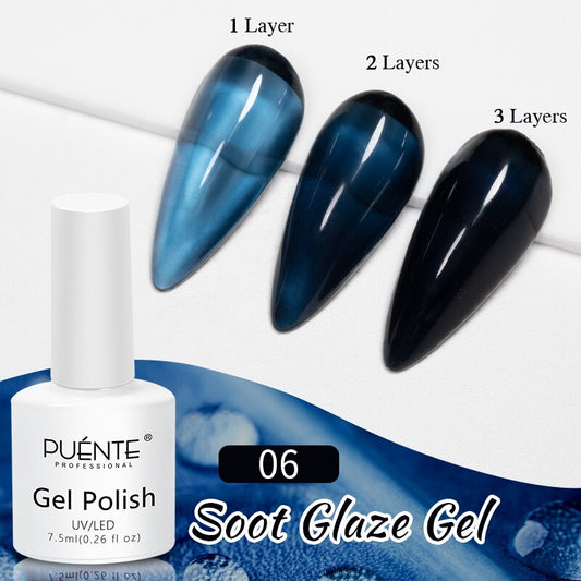 {{ GelPolish_USA }} {{ magnetic_gelpolish}} Default Title {{ Gelpolish_usa}} {{ Gel_polish}} PUENTE Quick Extension Nail Gel Polish Soot glaze gel 06 - {{ UV_Drying_machine}} - {{ Powerful_LED_Nail_Dryer}} {{ Gelish }} {{Gel_nail_polish}} {{ Orly}}