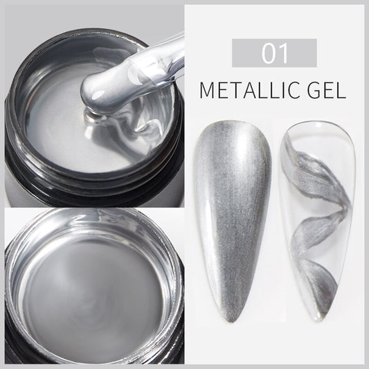 {{ GelPolish_USA }} {{ magnetic_gelpolish}} Default Title {{ Gelpolish_usa}} {{ Gel_polish}} PUENTE Quick Extension Nail Gel Polish Metal gel Silver - {{ UV_Drying_machine}} - {{ Powerful_LED_Nail_Dryer}} {{ Gelish }} {{Gel_nail_polish}} {{ Orly}}