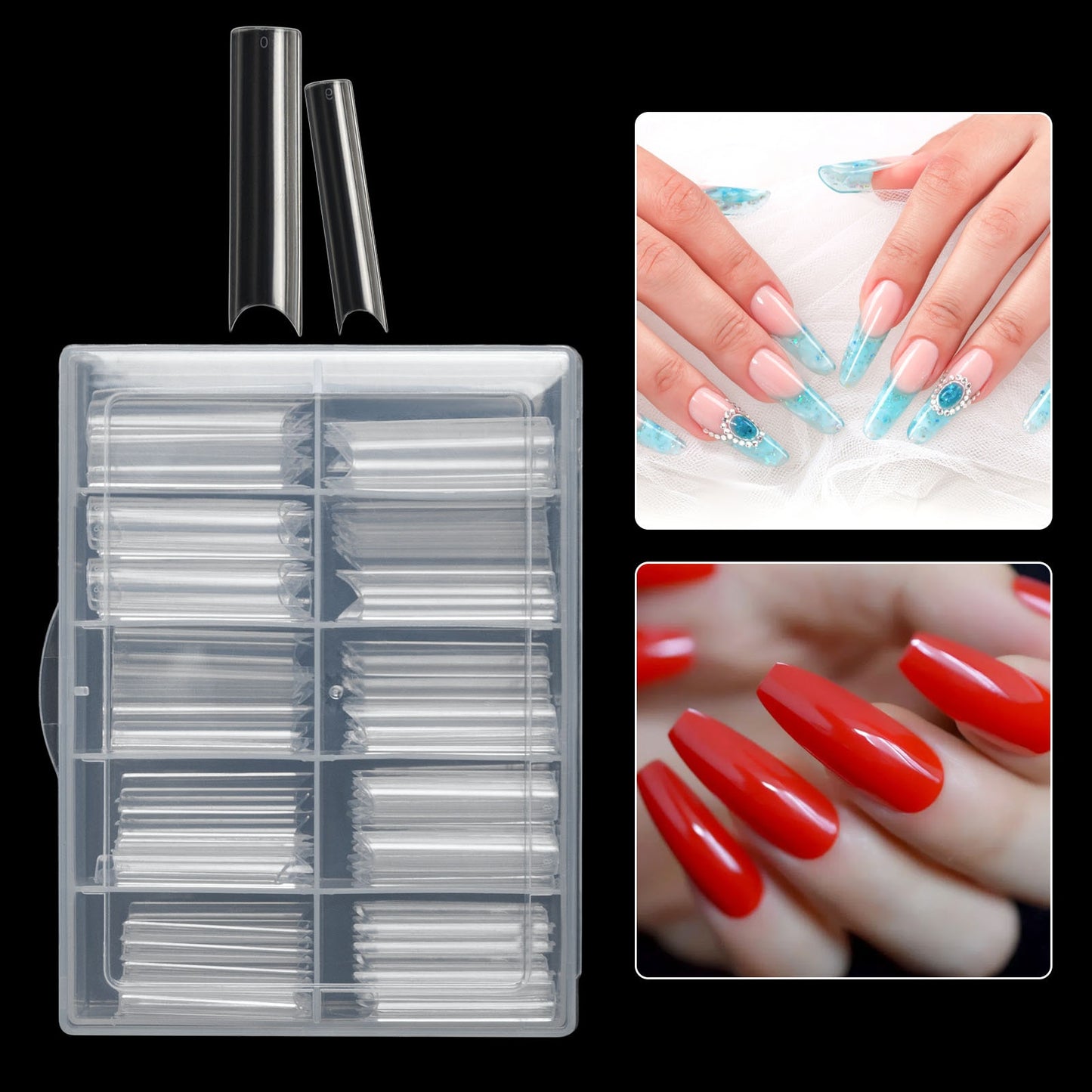 100pcs/Box XXL Extra Straight Nail Tips