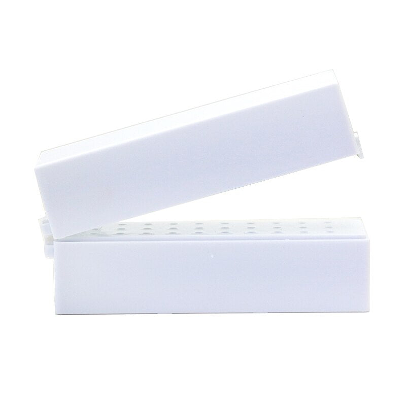 {{ GelPolish_USA }} {{ magnetic_gelpolish}} White {{ Gelpolish_usa}} {{ Gel_polish}} 30 Holes Nail Drill Bit Box Holder/Storing Container - {{ UV_Drying_machine}} - {{ Powerful_LED_Nail_Dryer}} {{ Gelish }} {{Gel_nail_polish}} {{ Orly}}