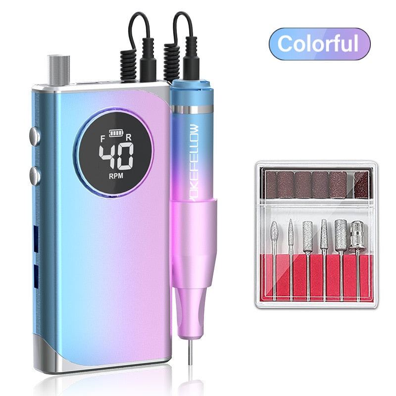 {{ GelPolish_USA }} GelPolish USA 40000RPM-Colorful GelPolish USA Portable Nail Drill 40000RPM Portable Nail Drill - {{ UV_Drying_machine}} - {{ Powerful_LED_Nail_Dryer}} {{ Gelish }} {{Gel_nail_polish}} {{ Gel_polish }}