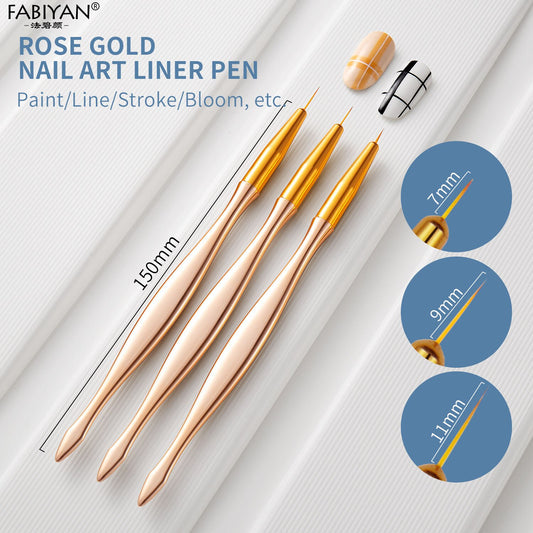 {{ GelPolish_USA }} {{ magnetic_gelpolish}} 3Pcs rose gold {{ Gelpolish_usa}} {{ Gel_polish}} Professional Manicure Brush/Pen Tools - {{ UV_Drying_machine}} - {{ Powerful_LED_Nail_Dryer}} {{ Gelish }} {{Gel_nail_polish}} {{ Orly}}