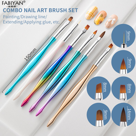 {{ GelPolish_USA }} {{ magnetic_gelpolish}} 6Pcs gradient white {{ Gelpolish_usa}} {{ Gel_polish}} Professional Manicure UV Gel/Acrylic/Nail Art Brushes - {{ UV_Drying_machine}} - {{ Powerful_LED_Nail_Dryer}} {{ Gelish }} {{Gel_nail_polish}} {{ Orly}}