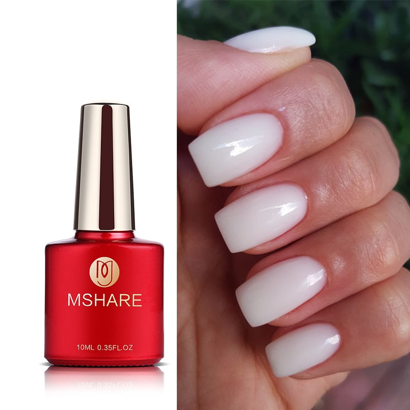 {{ GelPolish_USA }} {{ magnetic_gelpolish}} milky white {{ Gelpolish_usa}} {{ Gel_polish}} MSHARE Milky White Builder Nail Extension Gel in A Bottle - {{ UV_Drying_machine}} - {{ Powerful_LED_Nail_Dryer}} {{ Gelish }} {{Gel_nail_polish}} {{ Orly}}